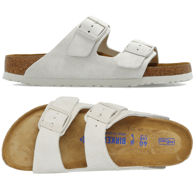 25SS 아리조나 네로우핏 샌들 1024516 MODERN SUEDE ANTIQUE WHITE - Birkenstock