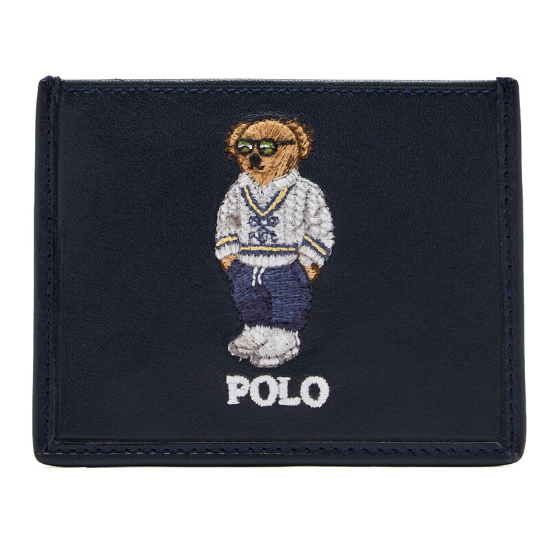 25FW 베어 로고 자수 카드지갑 네이비 405962467 001 - Polo Ralph Lauren