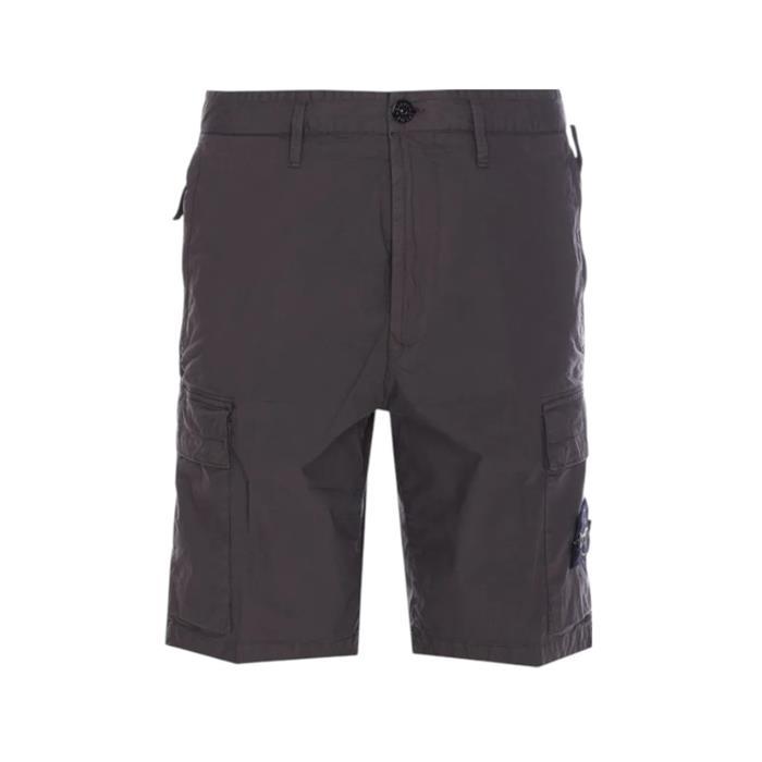 스톤아일랜드 와펜 패치 레귤러핏 버뮤다 숏팬츠 차콜 L100L08 S0003 V0065 - Stone Island