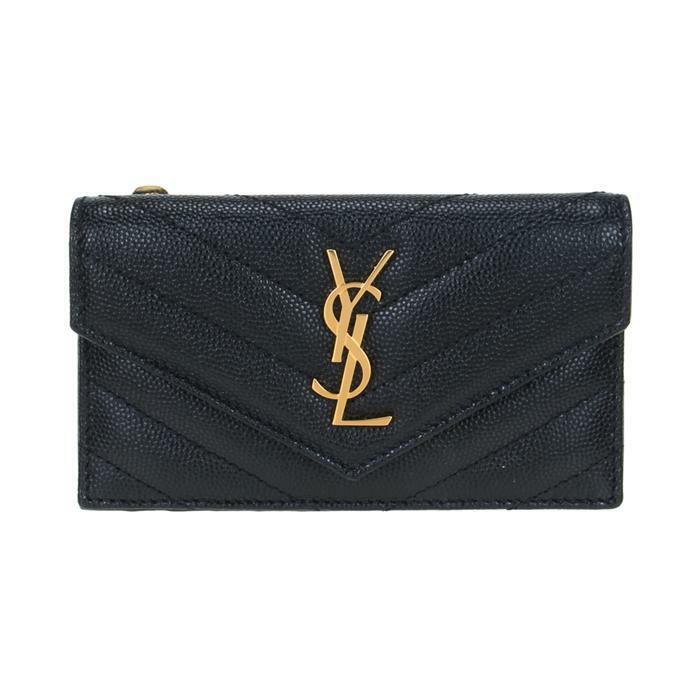 생로랑 모노그램 카드지갑 / 612808 BOW01 1000 - Saint Laurent