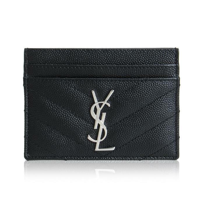 생로랑 모노그램 카드 케이스 / 423291 BOW02 1000 - Saint Laurent