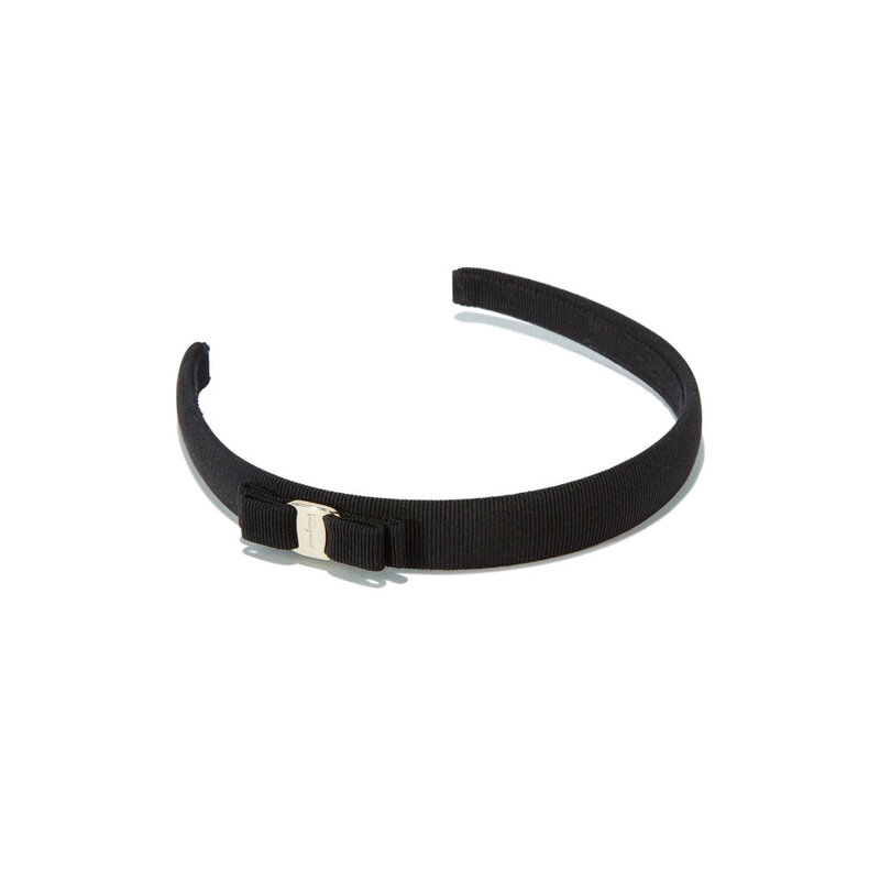 25FW 금장 바라 리본 헤어밴드 블랙 34-0086 0430314 - Salvatore Ferragamo