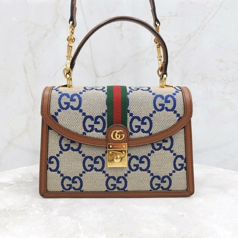 [럭스유] 구찌 GG 삼선 탑핸들 백 스몰 - Gucci