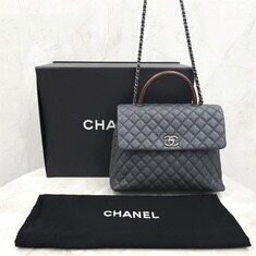[럭스유] 샤넬 리자드 코코핸들 토트 체인 숄더백 라지 21번대 썸네일 7