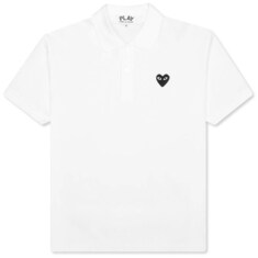꼼데가르송 25SS 블랙 하트 와펜 카라 티셔츠 화이트 AZ-T066-051-2 썸네일 1