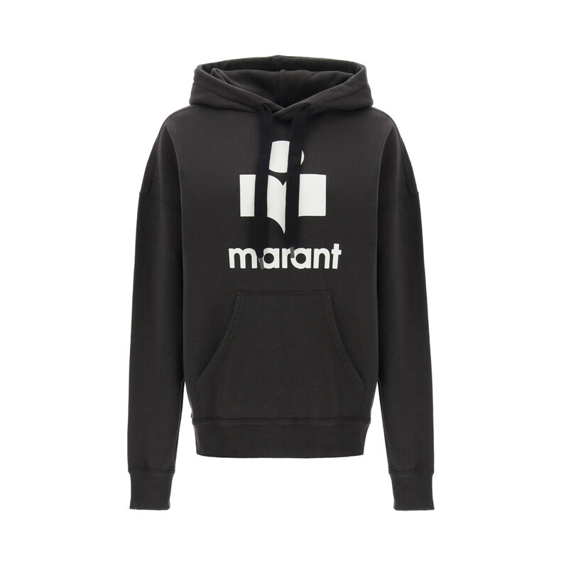 이자벨마랑 에뚜왈 여성 만셀 로고 후드 티셔츠 블랙 SW0001FA B1M12E FKEC - Isabel Marant