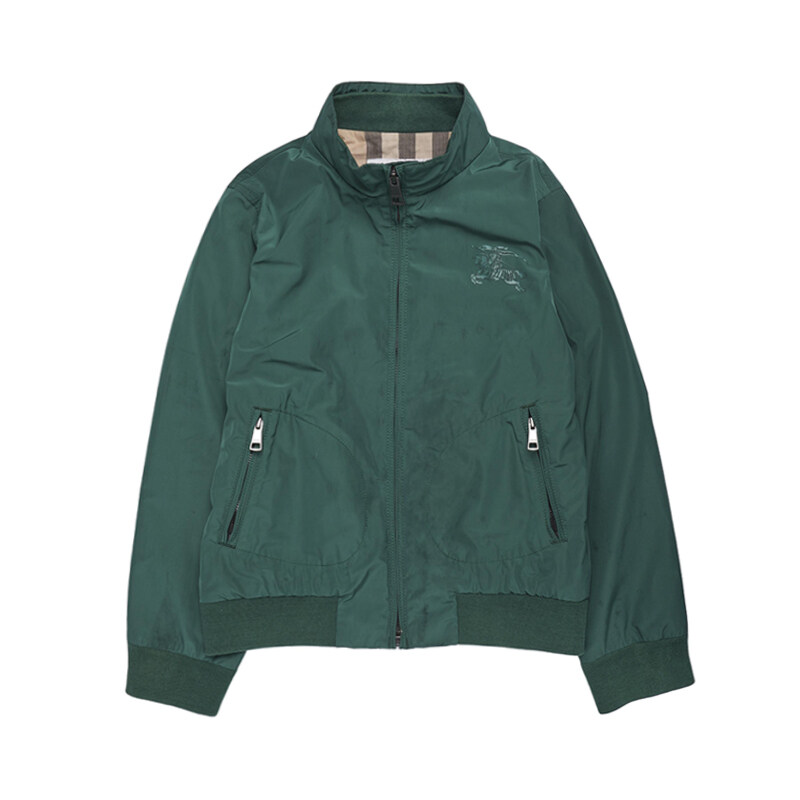 (8Y) 그린 폴리에스터 로고 키즈 봄버 자켓 3866892 - Burberry
