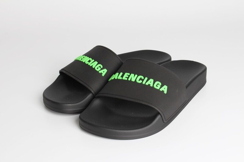 발렌시아가 로고 슬라이드 샌들 36(230) - Balenciaga