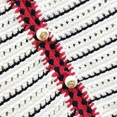 [럭스유] L / 구찌 스트라이프 진주 가디건 썸네일 3