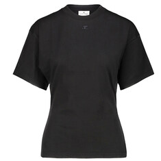 25SS 로고 자수 플레어 슬리브 티셔츠 블랙 125JTS168JS0107 9999 썸네일 1