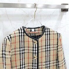 [럭스유] (새상품) 36 / 버버리 체크 부클레 카라리스 자켓 스커트 세트 썸네일 3