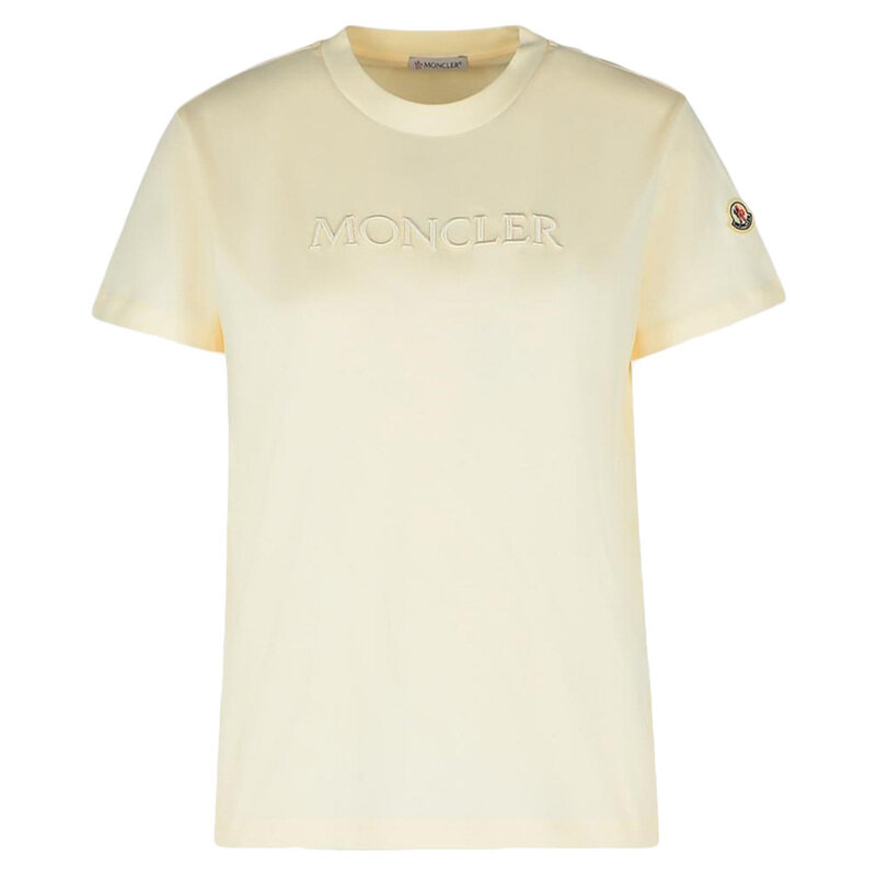 몽클레어 25SS 로고 패치 티셔츠 아이보리 8C000 08 89AUO 037 - Moncler