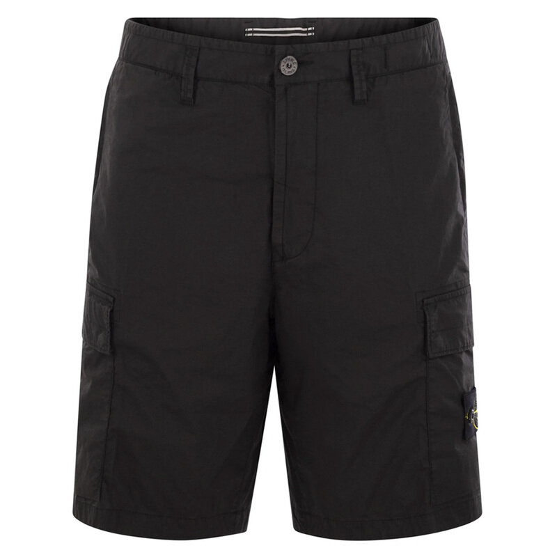 스톤 25SS 와펜 패치 버뮤다 숏팬츠 블랙 K1S15 L100L08 S0003 V0029 - Stone Island
