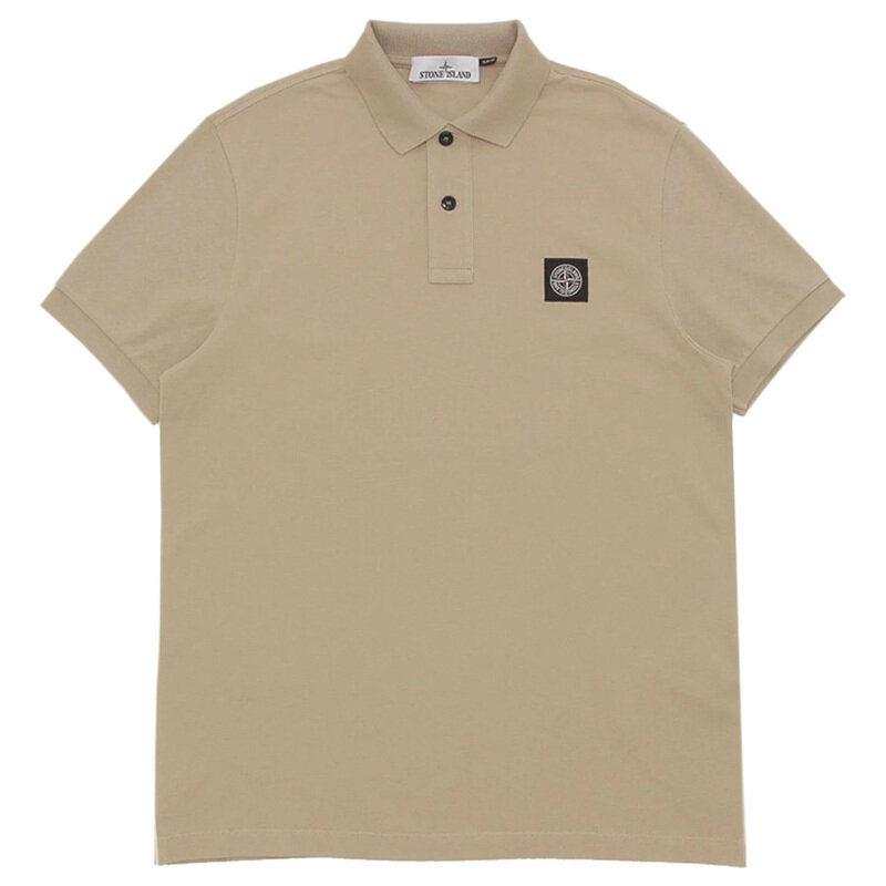 스톤 25SS 로고 패치 슬림핏 폴로 티셔츠 데저트 K1S15 22002SC S0017 V009A - Stone Island