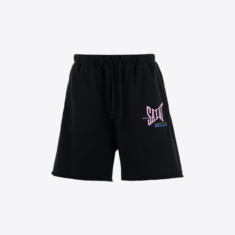 세인트미카엘 리본 세인트 스웨트 쇼츠 팬츠 (블랙) SM HR8 0000 059 - SAINT MICHAEL