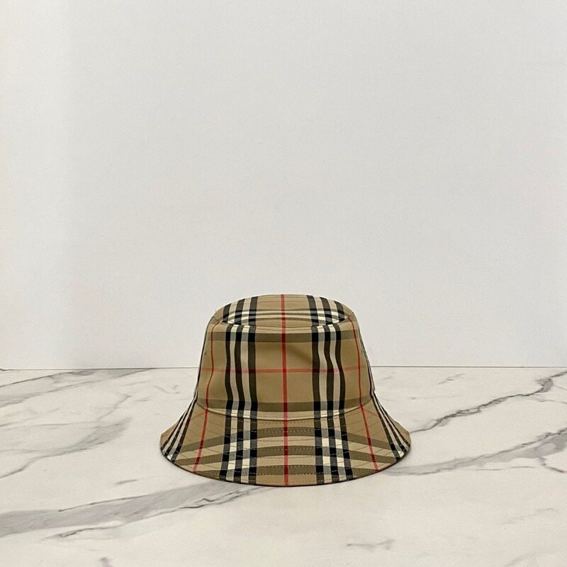 버버리 체크 테크니컬 코튼 버킷햇 베이 여성 버킷햇 벙거지 8026927 - Burberry