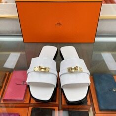 [더럭스] 에르메스 줄리아 샌들 슬리퍼 36.5 화이트 232129 썸네일 2