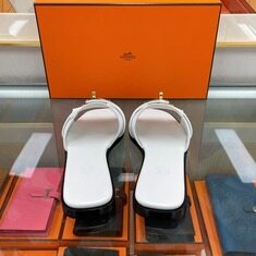 [더럭스] 에르메스 줄리아 샌들 슬리퍼 36.5 화이트 232129 썸네일 3