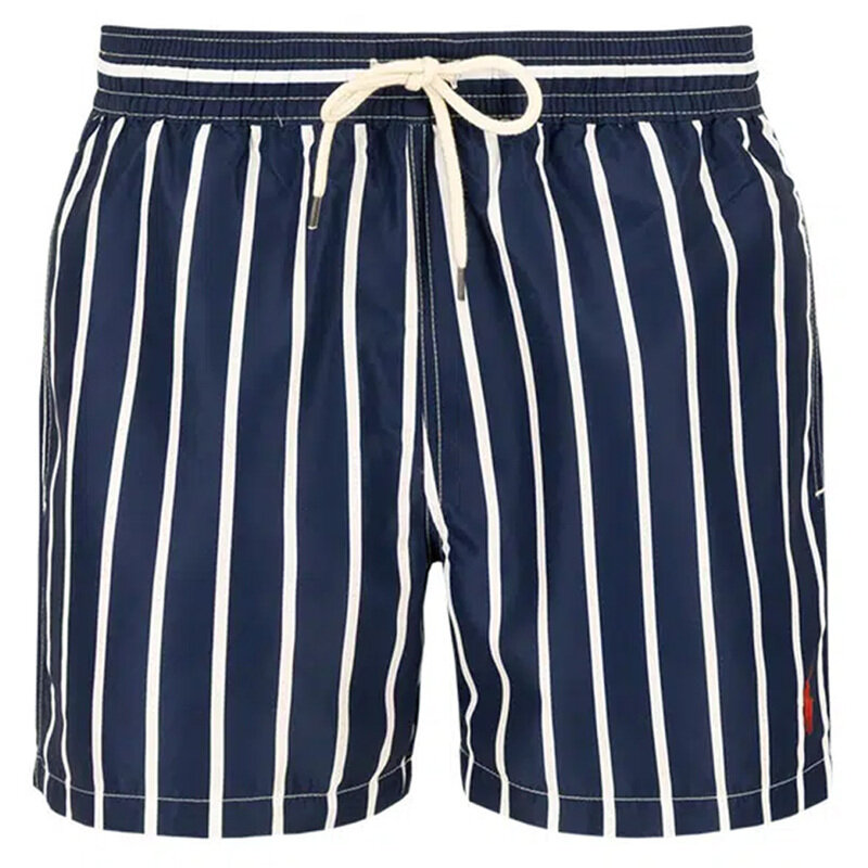폴로 25SS 포니 자수 클래식 스트라이프 스윔 숏팬츠 네이비화이트 710975405 001 - Polo Ralph Lauren