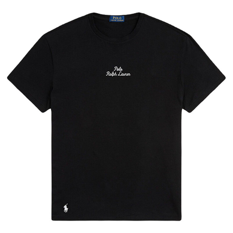 폴로 25SS 로고 자수 클래식 핏 티셔츠 블랙 710936585 001 - Polo Ralph Lauren