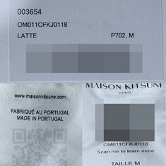 압구정 더팩토리 25FW 메종키츠네 더블 볼드 폭스 헤드 패치 컴포드 반팔티 / 라떼 (OM011CFKJ0118 P702) 썸네일 5