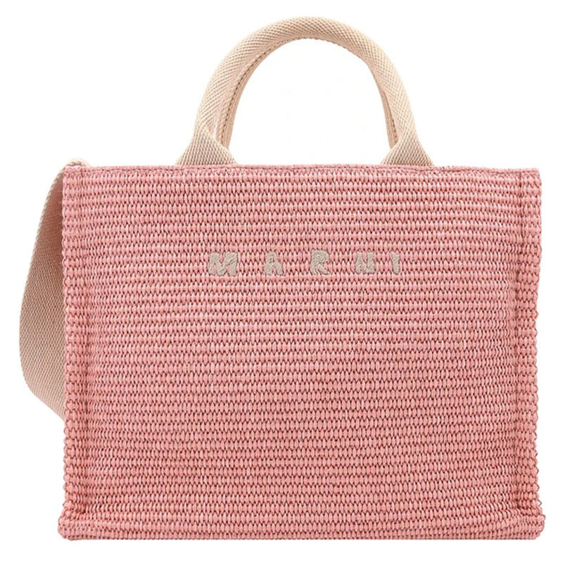 25SS 라피아 스몰 토트백 핑크 SHMP0077U0 P3860 00C09 - Marni