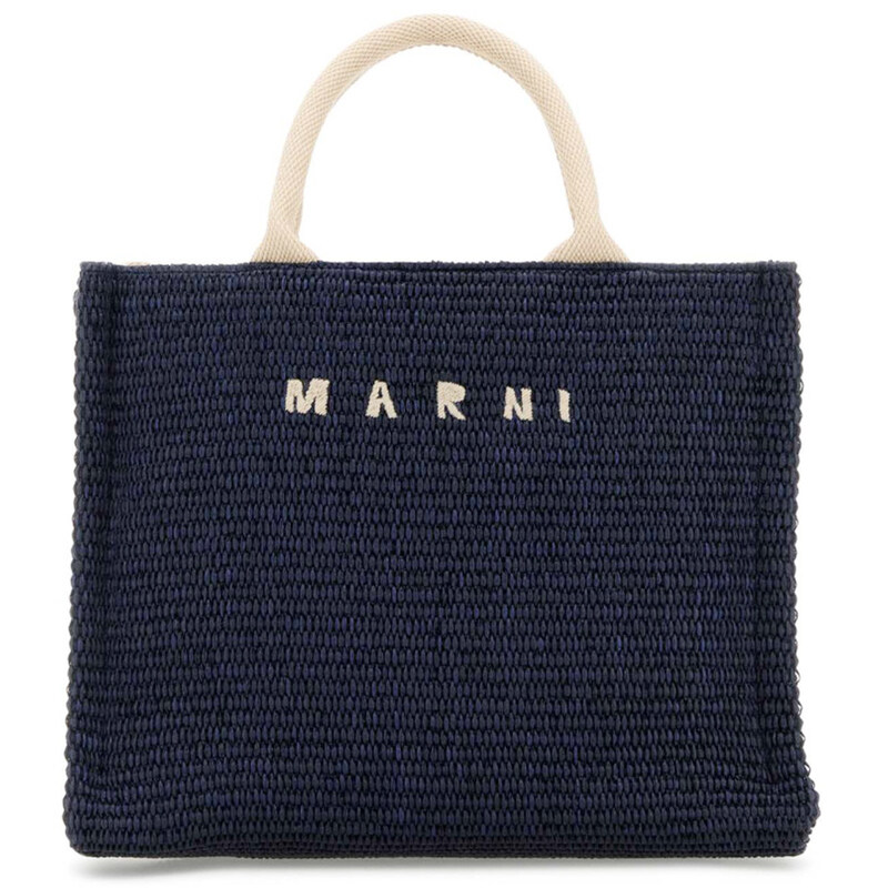 25SS 라피아 스몰 토트백 울트라마린 SHMP0077U0 P3860 00B90 - Marni