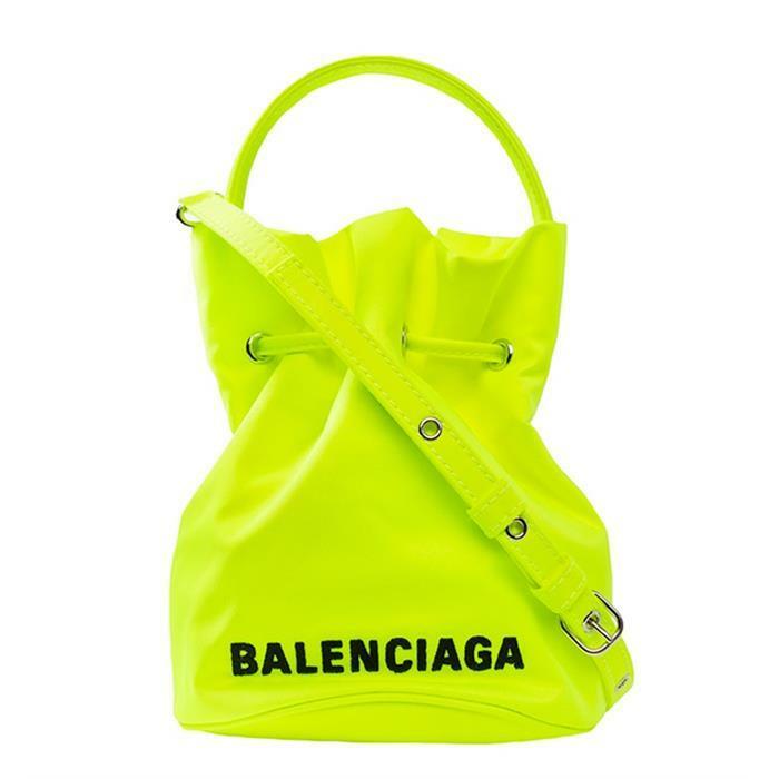 발렌시아가 휠 드로스트링 버킷백 옐로 656682 - Balenciaga