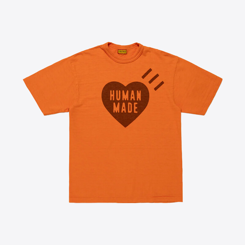 휴먼메이드 컬러 반팔 티셔츠 (오렌지) HM29CS033 - Human Made