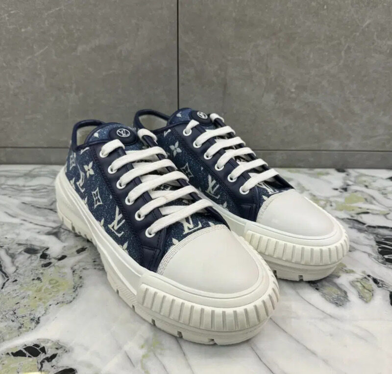 [42 Size]루이비통 LV데님 스쿼드 스니커즈 S급 - Louis Vuitton