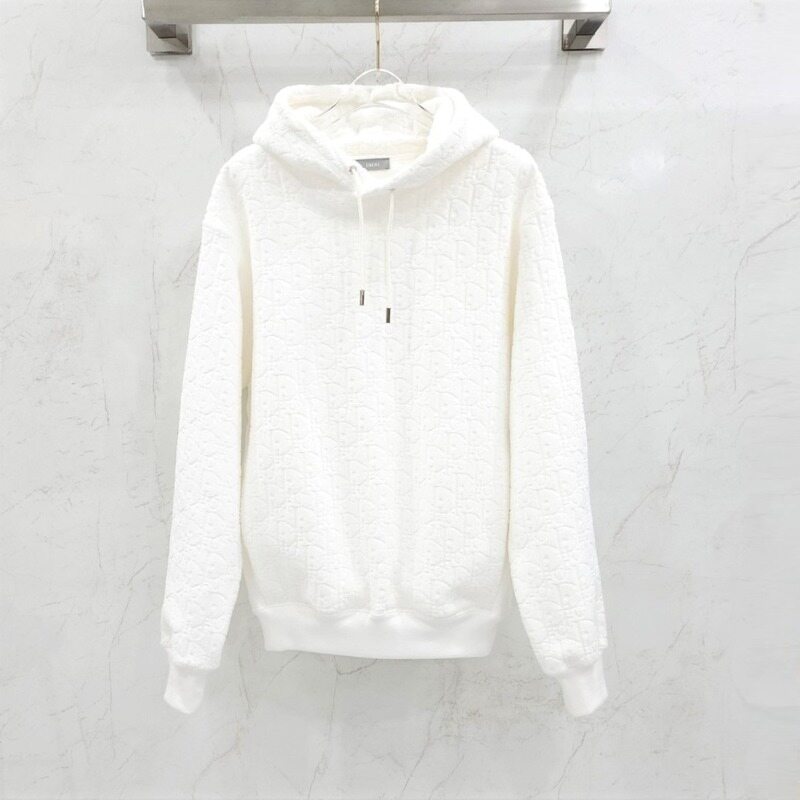 [럭스유] S / 디올 화이트 오블리크 테리 코튼 후드 스웨트셔츠 113J631A0684_C020 - Christian Dior