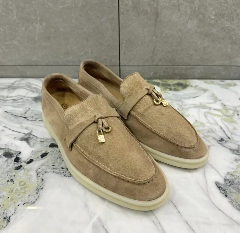 [36Size]로로피아나 썸머위크 참스로퍼 샌드베이지 S급 - Loro Piana