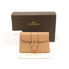 DELVAUX(델보) AB0493AAU024FDO 핑크 베이지 비죵 로데오 카프스킨 브리앙 컴팩트 반지갑 썸네일 1