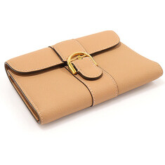 DELVAUX(델보) AB0493AAU024FDO 핑크 베이지 비죵 로데오 카프스킨 브리앙 컴팩트 반지갑 썸네일 3