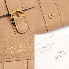 DELVAUX(델보) AB0493AAU024FDO 핑크 베이지 비죵 로데오 카프스킨 브리앙 컴팩트 반지갑 썸네일 6