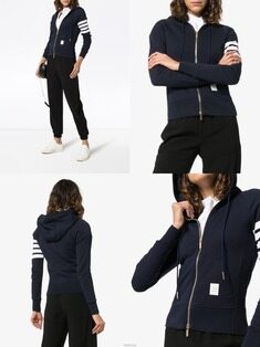 톰브라운 여성 25FW 톰브라운 사선 완장 후드집업 FJT001A 썸네일 4