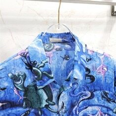 [럭스유] 40 / 디올 X 케니샤프 오블리크 프린팅 실크 셔츠 썸네일 3