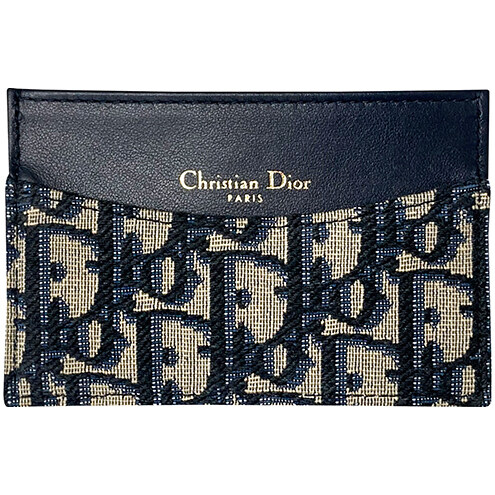 [디올] 트레블 카모마일 오블리크 자카드 카드 홀더 베이지 블랙 지갑 S2385ZTZQ 928 / TEO - Christian Dior