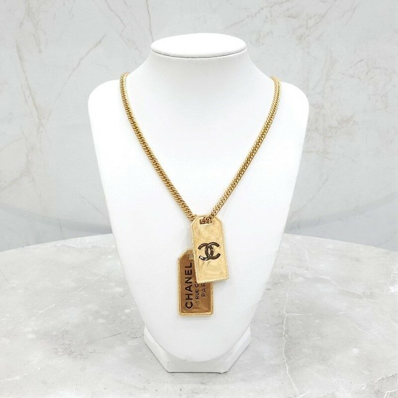 [럭스유] 샤넬 넘버 체인 메탈 골드 목걸이 AB3098 - Chanel