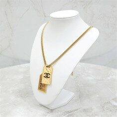 [럭스유] 샤넬 넘버 체인 메탈 골드 목걸이 AB3098 썸네일 1