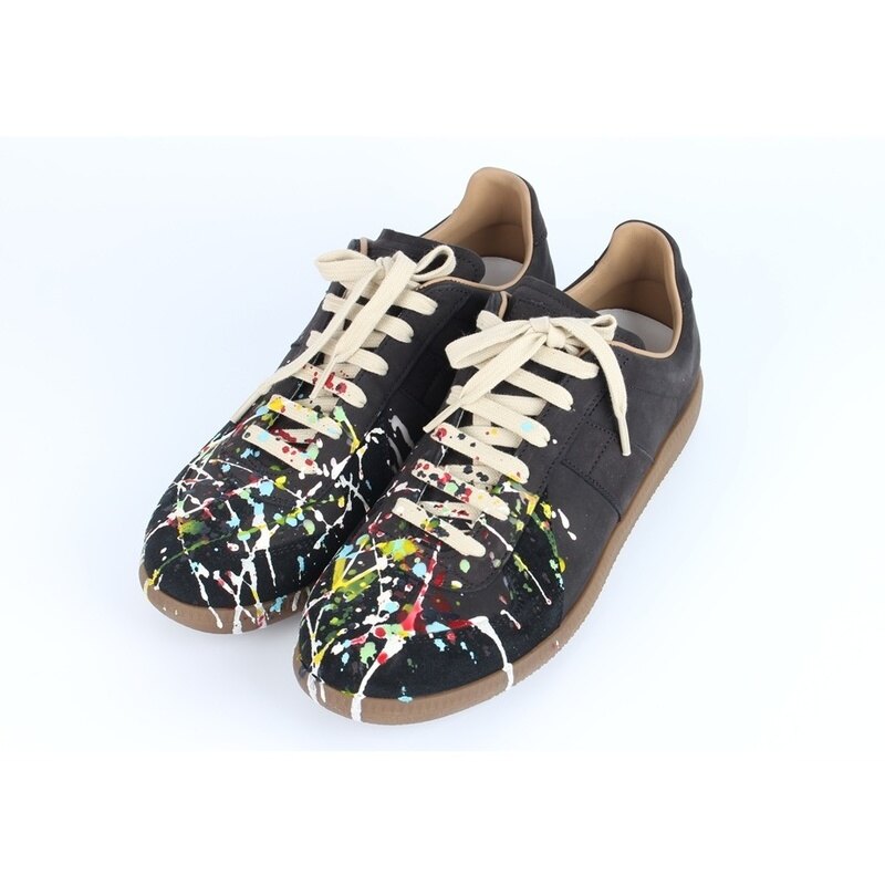 메종 마르지엘라 독일군 페인팅 스니커즈 블랙 41(260) - Maison Margiela