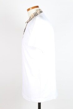 버버리 노바체크 넥 반팔 카라 티셔츠 화이트 M 썸네일 3