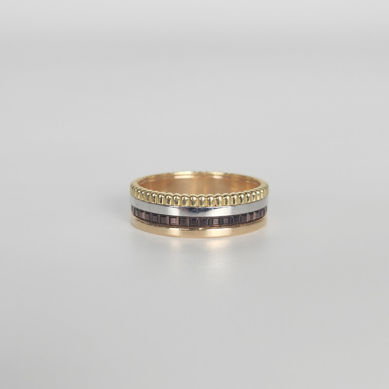 부쉐론 18k 골드 콰트로 클래식 스몰 링 4밴드 JRG00290 25호 공용 반지 7185042005 - Boucheron