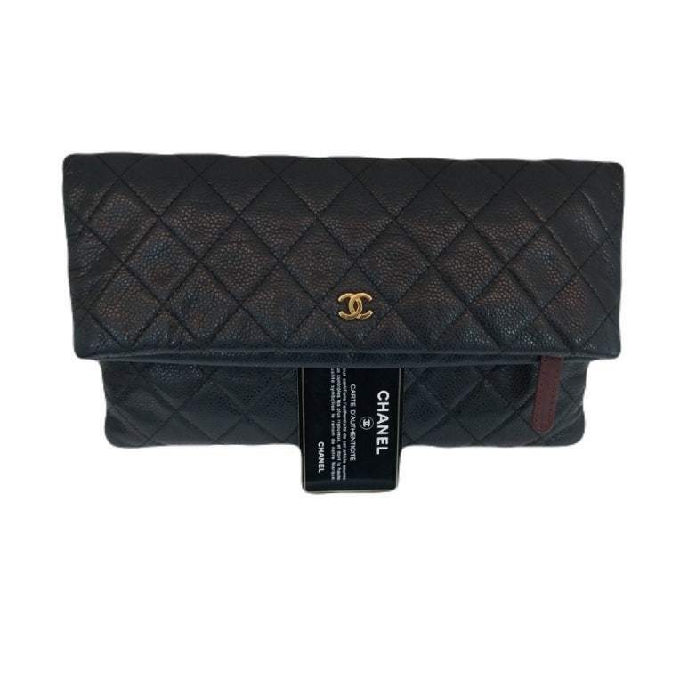 샤넬 여성 장지갑 샤넬 소프트 캐비어 2지퍼 클러치백 21단위  - Chanel