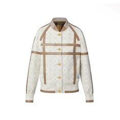 [럭스유] 36 / 루이비통 LV 모노그램 1854 레더 바시티 봄버 자켓 1A9MIO 썸네일 6