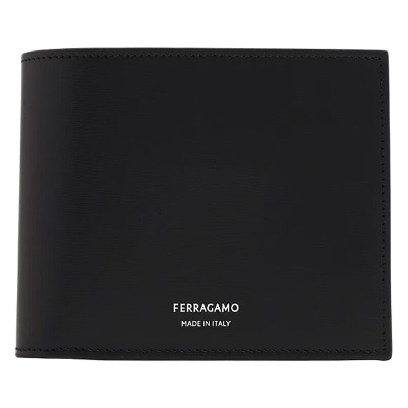 페라가모 25FW 로고 프린트 반지갑 블랙 66-1328 0770093 - Salvatore Ferragamo