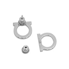 페라가모 25FW 간치니 로고 라지 이어링 실버 76-0119 0696430 썸네일 2
