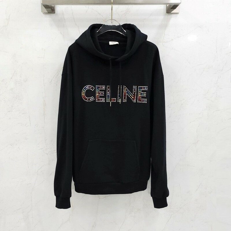 [럭스유] M / 셀린느 스트라스 라인스톤 후드 블랙 멀티컬러 2Y87B670Q - Celine