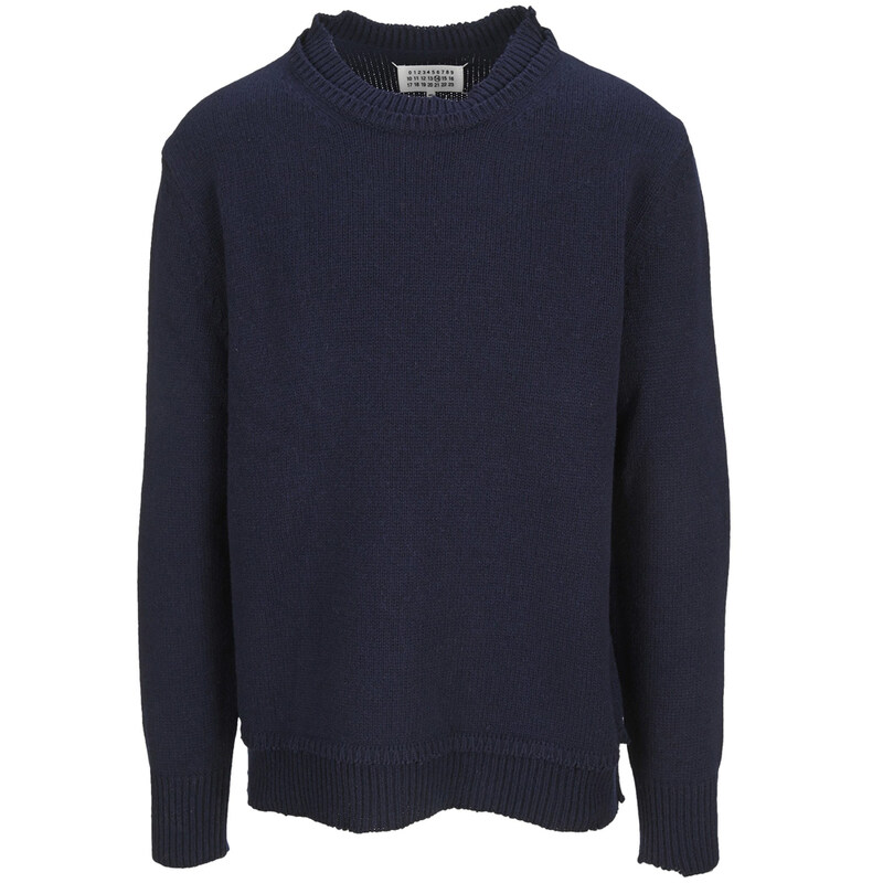 14주년 엘보우 패치 니트 네이비 S50GP0243 S17785 511 - Maison Margiela