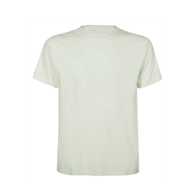 로고 프린팅 백스티치 티셔츠 라이트그린릴리 S51GC0521 S20079 102 - Maison Margiela